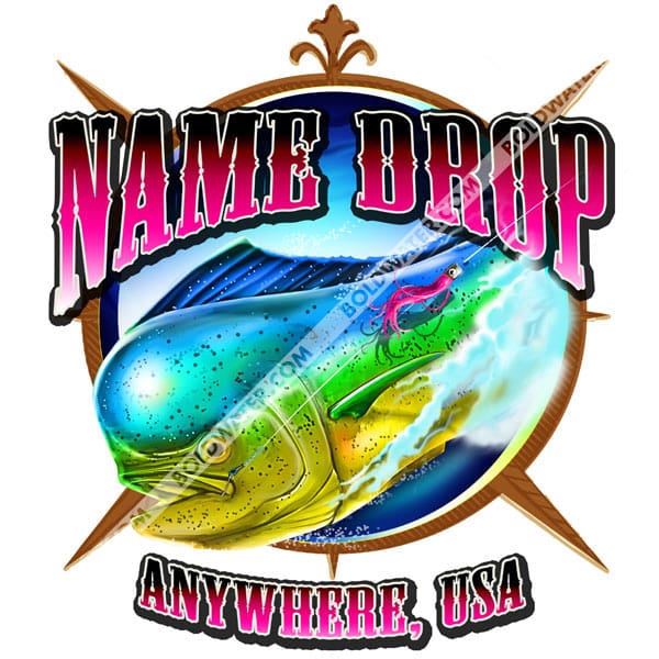 Name Drop Shirts for Fishing Guides, Charters, Marinas